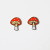 Sleepy Mountain Mushroom Stud Earrings