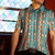 Sendero High Noon Performance Polo Nogales Stripe - Teal/Clay