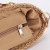 AC.CITY Solid Color Straw Shoulder Bag with Tortoiseshel Chain - Camel