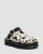 Dr Marten's Zebzag Mule Dalmatian Hair On Leather Slingback Platform Mules - Cream / Black