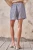 Urban Daizy Linen Drawstring Shorts - Navy Stripe