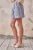 Urban Daizy Linen Drawstring Shorts - Navy Stripe