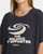 RVCA Women's  Spiral Oversized Tee -Washed Black