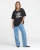 RVCA Women's  Spiral Oversized Tee -Washed Black