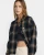 RVCA Women's Bonito Boxy Flannel Shirt - Black