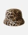 Kangol Faux Fur  Bucket Hat - Warm Taupe Leopard