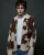 Obey Cow Pattern Zip Sweater - Cow Multi