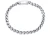 Blackjack Men's Jewelry Men's Plated Stainless Steel Wheat Link Chain Bracelet - Silver