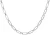 Blackjack Men's Jewelry Stainless Steel Paperclip Necklace - Silver