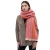 AC.City Geometric Loop Yarn Winter Scarf with Shawl Wrap - Red