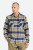 Brixton Manufacturing Company Bowery L/S Flannel - Moonlit Ocean / Bright Gold / Off White