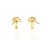 Kris Nations Mushroom Crystal Stud Earrings - 18K Gold Vermeil