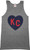 Charlie Hustle KC Heart Tank - Grey