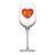 Charlie Hustle KC Heart Stemmed Wine Glass - Red/Yellow