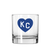 Charlie Hustle KC Heart Rocks Glass - Royal Blue