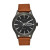 Nixon Sentry Solar Leather - Gunmetal