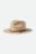 (SALE!!!) Brixton Messer Western Straw Fedora Hat - Natural