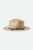 Brixton Messer Western Straw Fedora Hat - Natural