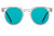 Spitfire Teddy Boy  Sunglasses - Clear/Turquoise