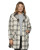 (SALE!!!) Flag and Anthem Aneta Reversible Plaid Flannel Jacket - Off White/Grey/Black