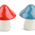 Blue Red Dome Mushroom S&P Shaker Set