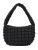 Puff Pleated Bubble Shoulder Bag Large Capacity Handbag - Black