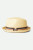 Brixton Castor Straw Fedora Hat - Tan