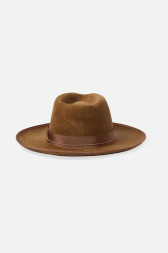 Brixton Reno Fedora Hat - Coffee Worn Wash - BUNKER display picture 1