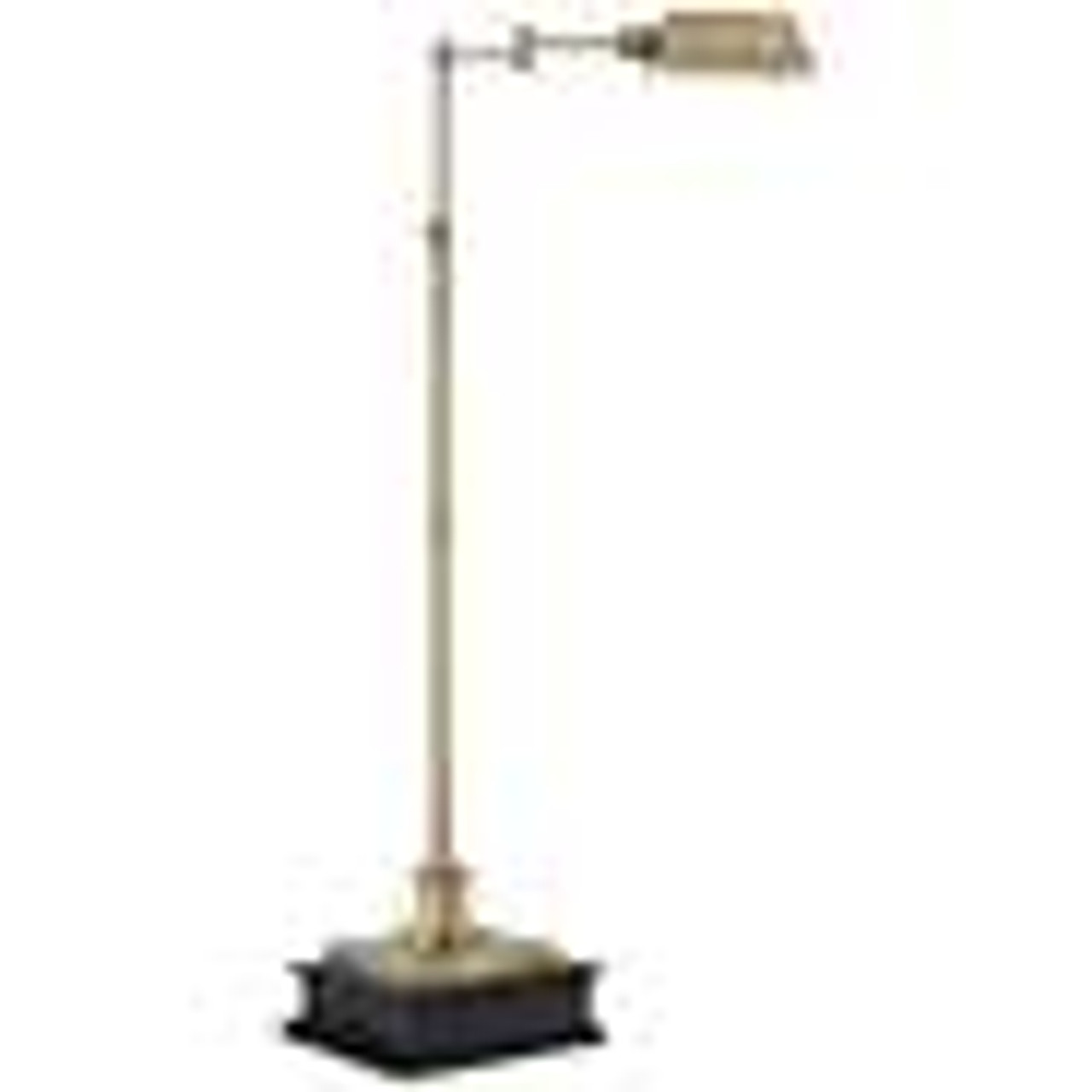 jenson aged brass adjustable pharmacy floor lamp