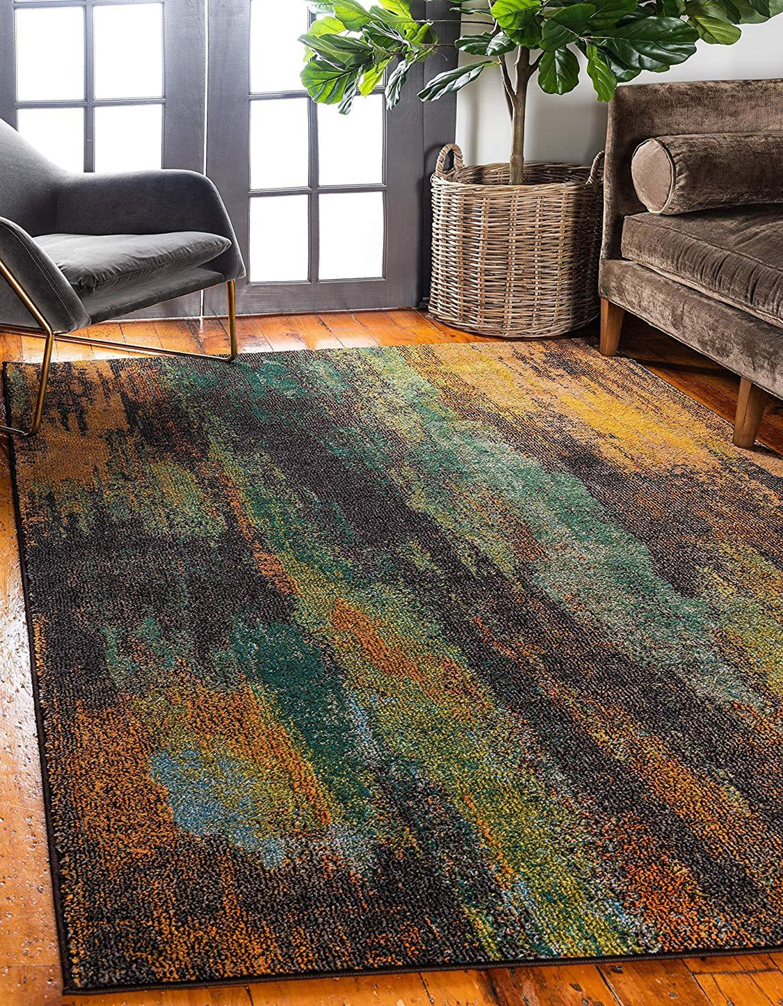 Bright Abstract Multicolor Soft Area Rug Ashley Rugs Decor