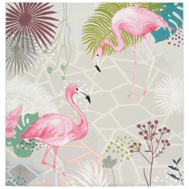 Barbados Vivianne Tropical Indoor/ Outdoor Patio Backyard Soft Rug