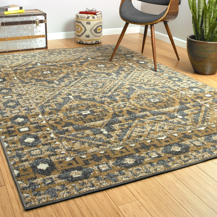 Bombas Easy Care Gold Soft Area Rug