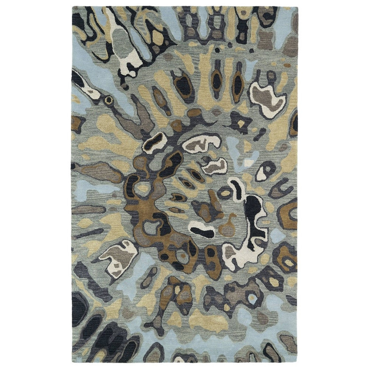 BRUSHSTROKES COLLECTION Teal Soft Area Rug