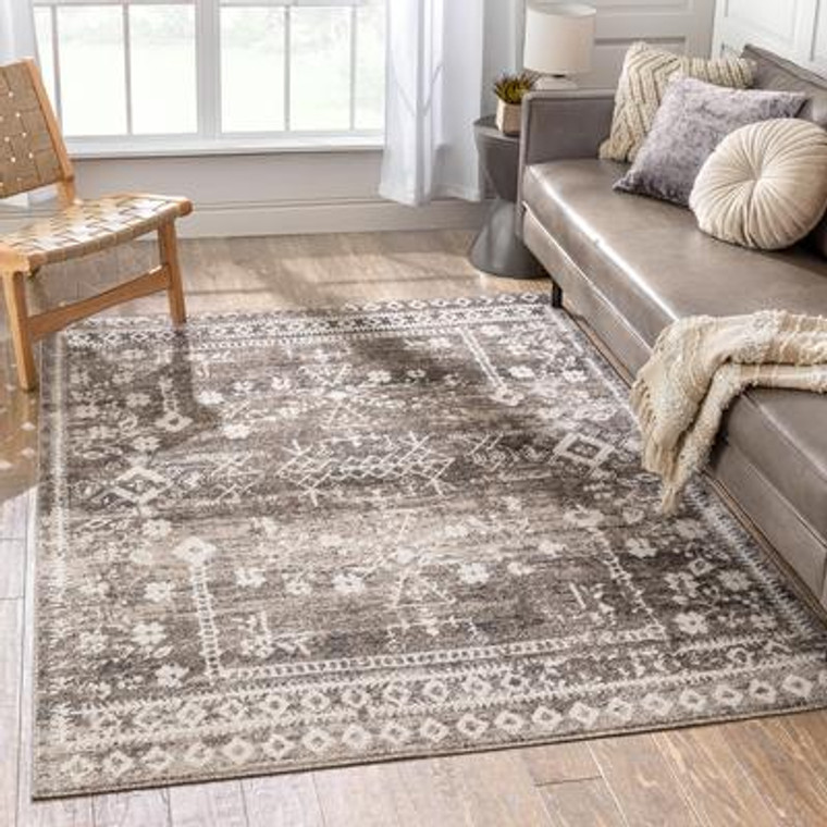 Terni Vintage Tribal Medallion Beige Area Rug