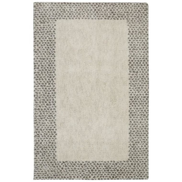 Home Spotted Border Woven Soft Area Rug - Cream/Grey