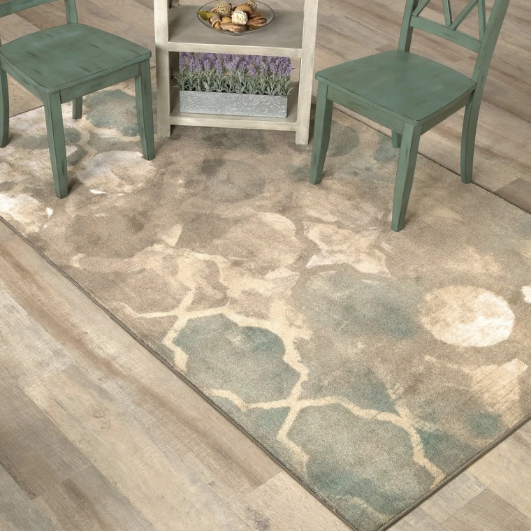 Home Neo Lattice Soft Area Rug Grey/Blue