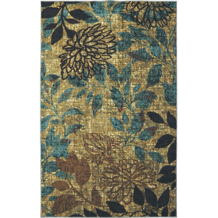 Mystic Garden Soft Area Rug Beige/Teal