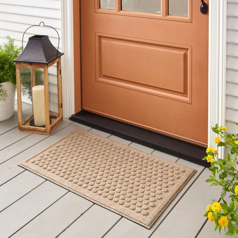 Home Impressions Dots Door Mat  Chestnut