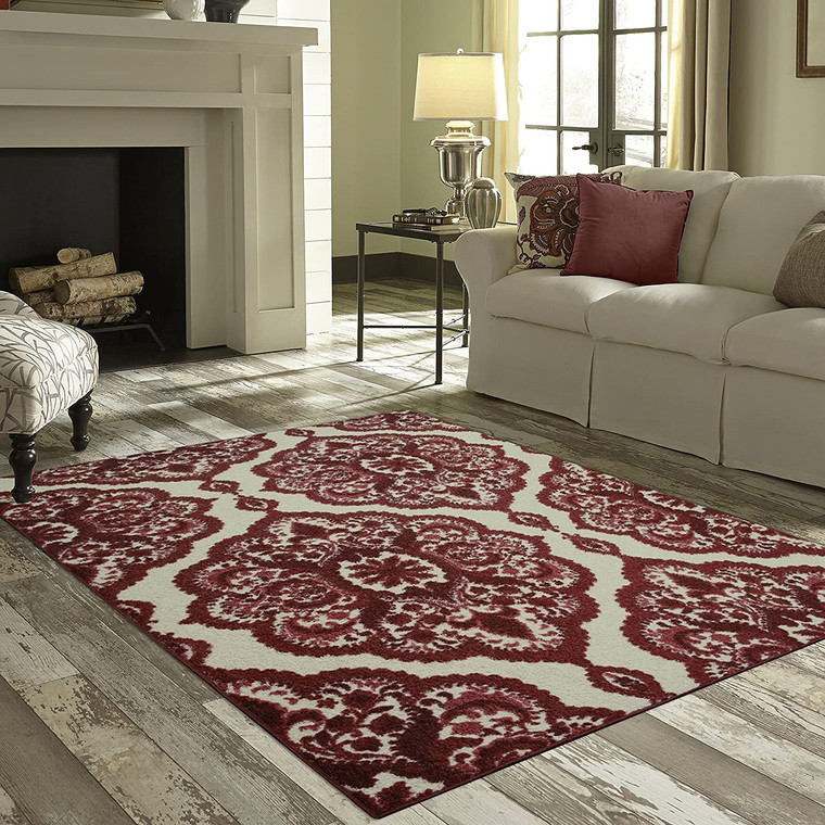 Maples Rugs Vivian Medallion Area Rugs Garnet Red