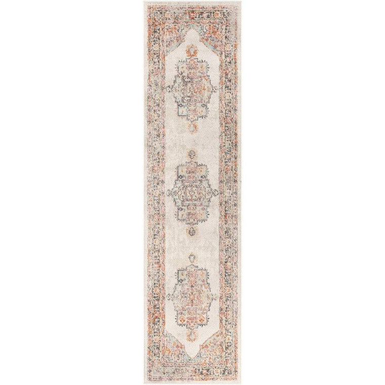 Medallion Ivory Multi Rustic Traditional Area Rug