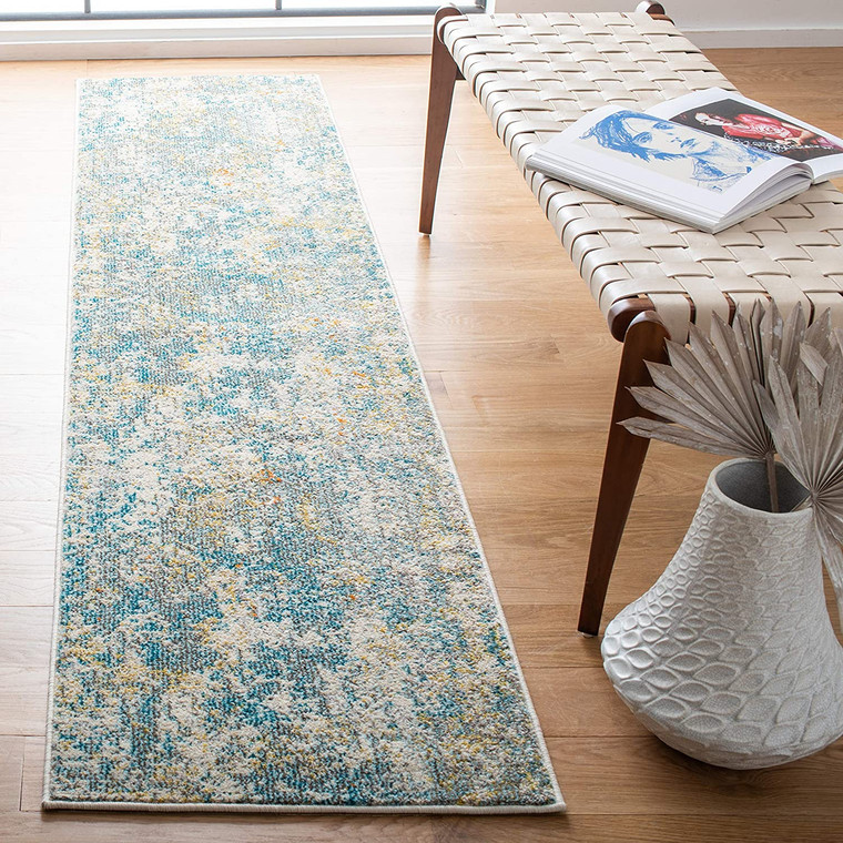 Safavieh Modern Abstract Teal / Gold