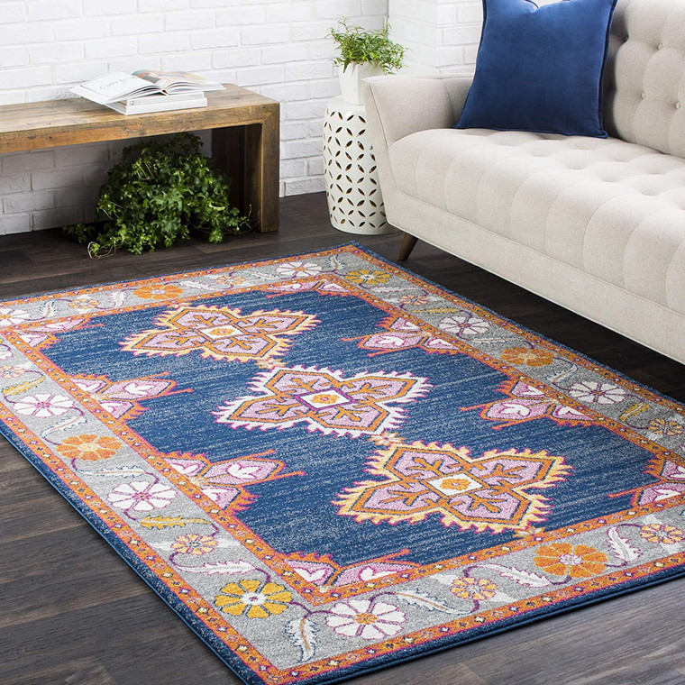 Elodia Soft Area Rug Dark Blue