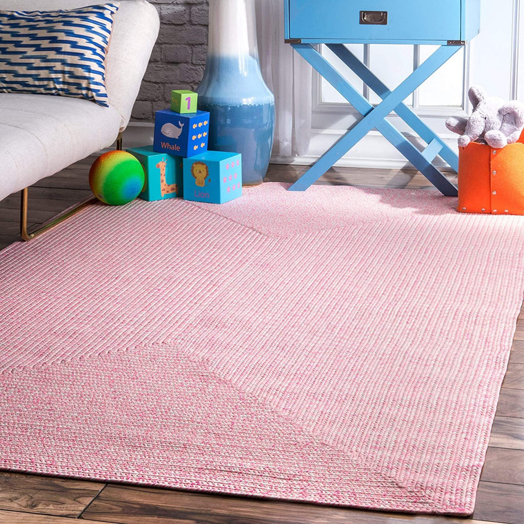 Espen Braided Handmade Pink Indoor/Outdoor Soft Area Rug