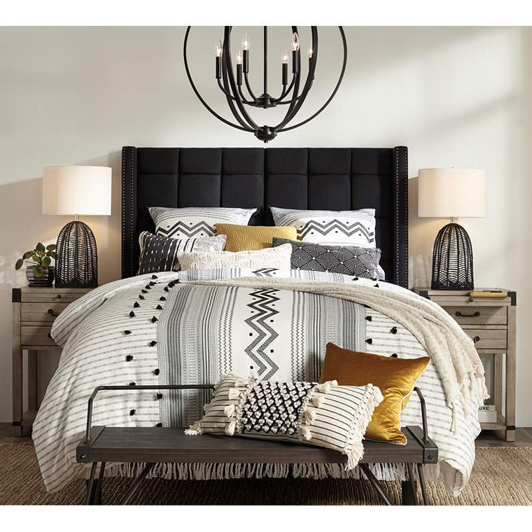 Aria Black Rope Cage Table Lamp