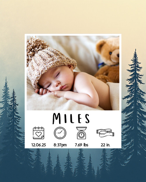 Baby announcement flex magnets are great gifts for family and friends who share in your joy!