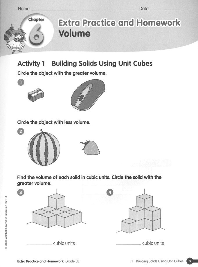 Math in Focus Extra Practice and Homework Volume B Grade 5 2020