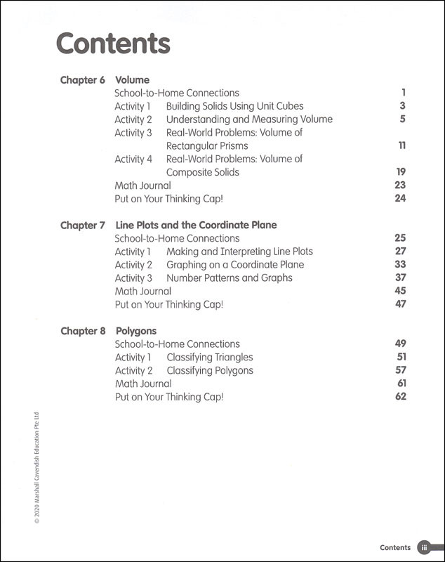Math in Focus Extra Practice and Homework Set Grade 5