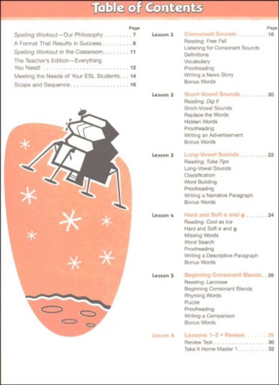 Modern Curriculum Press Spelling Workout Level D Teacher Edition