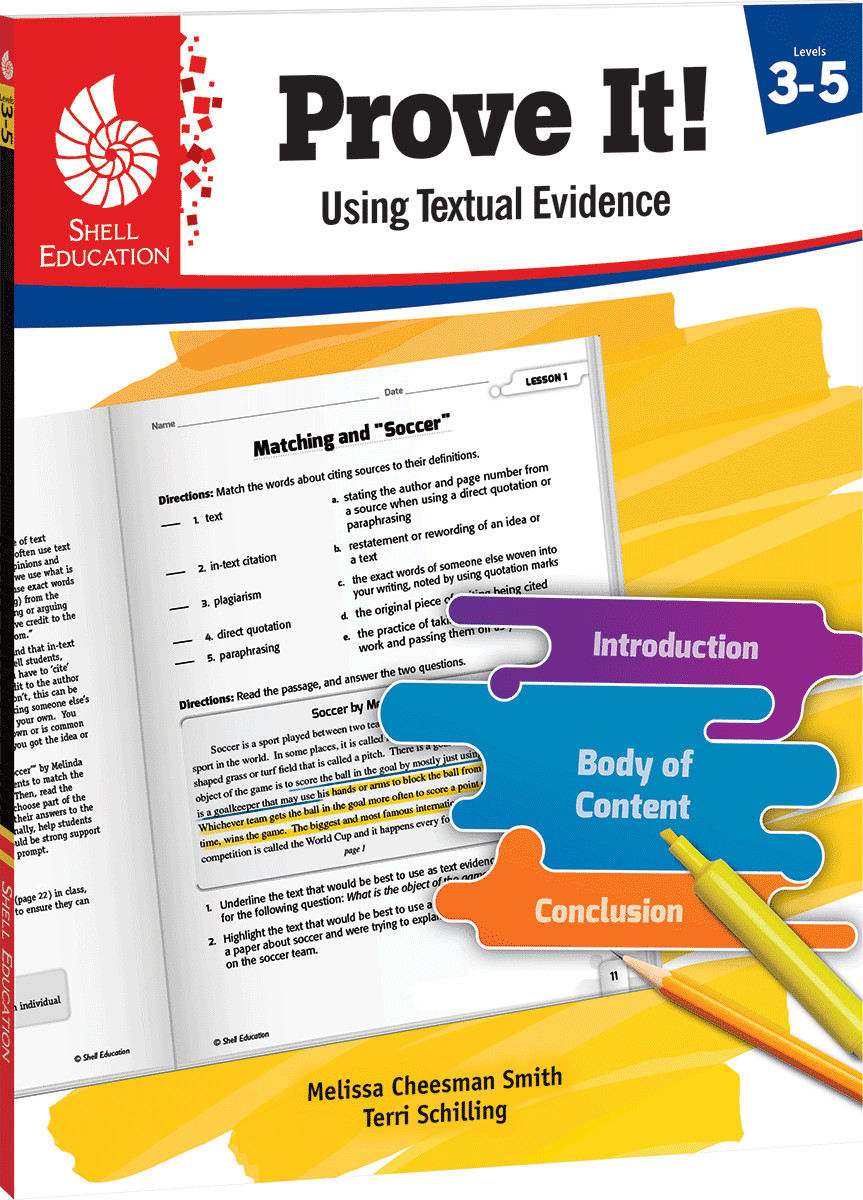 Technology Text Evidence Prove It Using Textual Evidence Levels 3-5 ebook