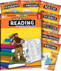 180 Days Books: Writing, Spelling, & Printing for Grade 2 - Set of